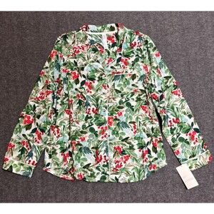 Stars Above Women's Sleepwear Long Sleeve Floral Print Green Medium